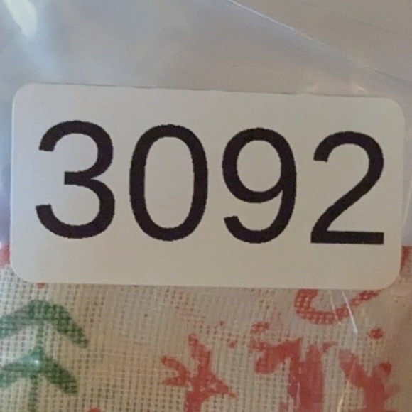 Free People Reusable Tote Bag White Green Red Snowflake Print Small Christmas - Picture 5 of 5